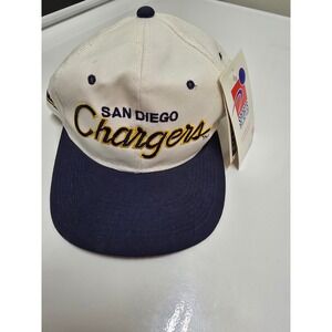 San Diego Chargers NFL Pro Line Sports Specialties Snapback Hat Cream Navy